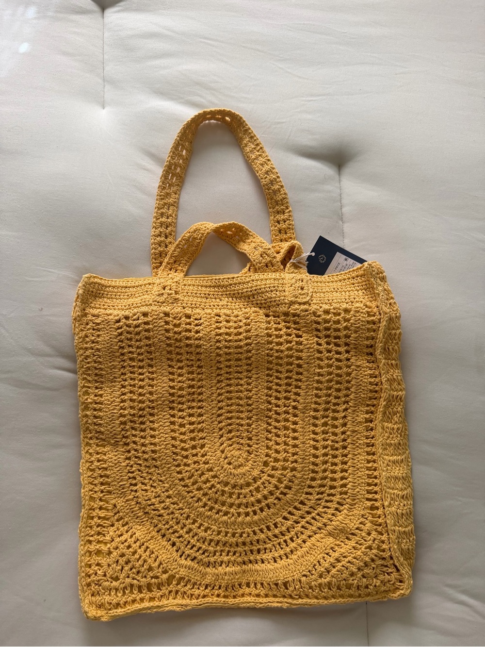 Universal Thread Yellow Crochet Tote Bag